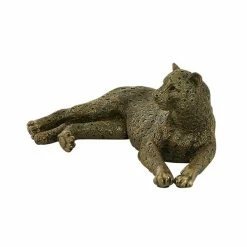 Best Sale 👏 Grayson Lane 5-in x 13-in Contemporary Sculpture Gold Polystone Leopard 🛒 -GRAYSON LANE Sales 2022 330858841 AlternateImage3 l