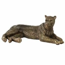 Best Sale π Grayson Lane 5-in x 13-in Contemporary Sculpture Gold Polystone Leopard π