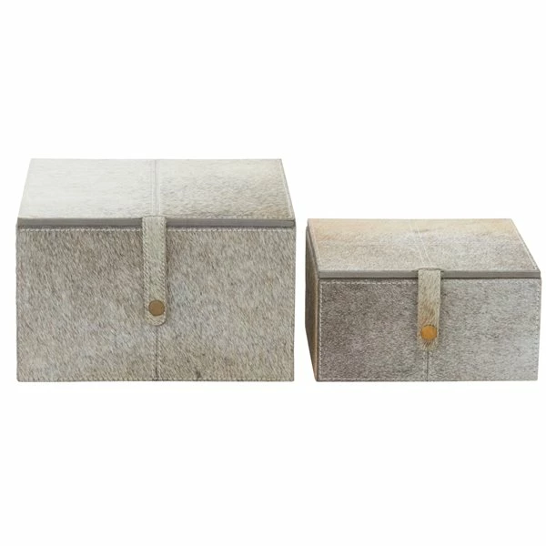 Hot Sale ๐ Grayson Lane Grey Leather Natural Box - Set of 2 ๐คฉ 1 Hot Sale ๐ Grayson Lane Grey Leather Natural Box - Set of 2 ๐คฉ
