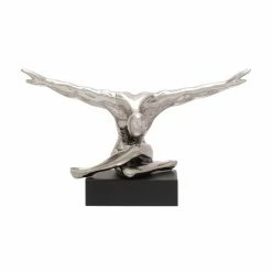 New 🛒 Grayson Lane 10-in x 17-in Traditional Sculpture Silver Porcelain People 👏