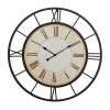 Best Sale 🛒 Grayson Lane Black and Beige Analogue Round Wall Standard Clock 🎁