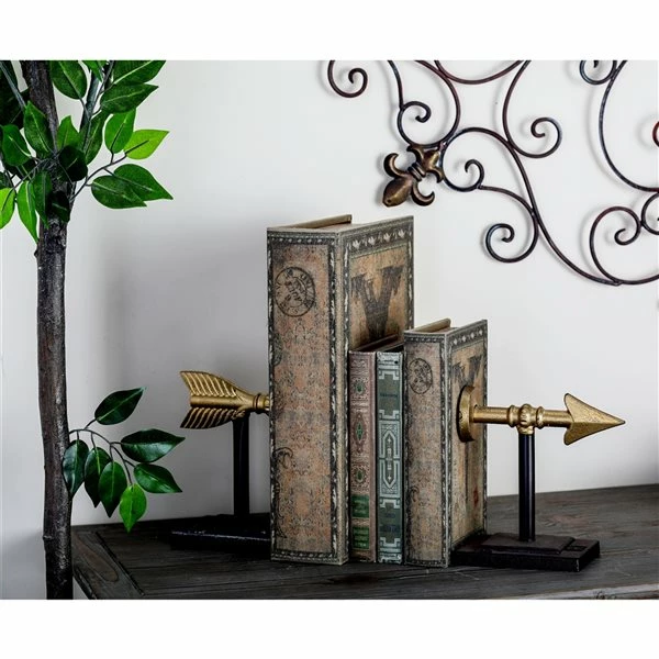 Best Sale π Grayson Lane 7-in x 7-in Black Contemporary Arrow Bookends Glass - Set of 2 π 2 Best Sale π Grayson Lane 7-in x 7-in Black Contemporary Arrow Bookends Glass - Set of 2 π - Image 2