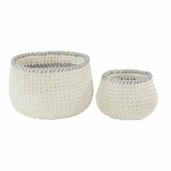 Hot Sale 🎉 Grayson Lane Bohemian Storage Basket - Grey Polyester - Set of 2 😍 -GRAYSON LANE Sales 2022 330858855 AlternateImage6 l