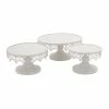 Deals ⌛ Grayson Lane White Vintage Cake Stand Metal - Set of 3 🔥