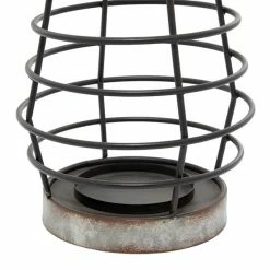 Budget 🤩 Grayson Lane 1 Candle Metal Lantern Farmhouse Candle Holder (Grey) 🎉 -GRAYSON LANE Sales 2022 330858861 AlternateImage3 l