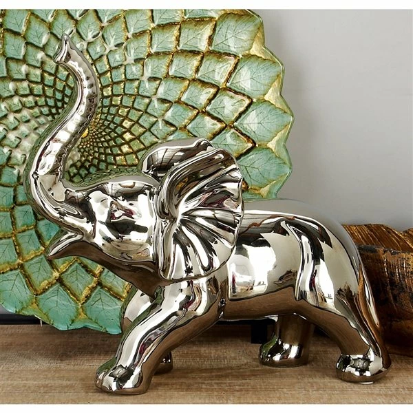 Hot Sale ๐ฏ Grayson Lane 12-in x 12-in Eclectic Sculpture Silver Porcelain Elephant ๐ 2 Hot Sale ๐ฏ Grayson Lane 12-in x 12-in Eclectic Sculpture Silver Porcelain Elephant ๐ - Image 2