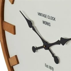 Buy ✔️ Grayson Lane White/Brown Analogue Round Wall Standard Clock ⭐ -GRAYSON LANE Sales 2022 330858864 AlternateImage3 l