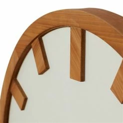 Buy ✔️ Grayson Lane White/Brown Analogue Round Wall Standard Clock ⭐ -GRAYSON LANE Sales 2022 330858864 AlternateImage4 l