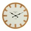 Buy ✔️ Grayson Lane White/Brown Analogue Round Wall Standard Clock ⭐