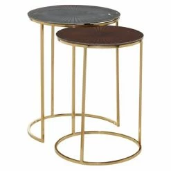 Best reviews of 👍 Grayson Lane 2-Piece Gold Aluminum Accent Table Set 🌟