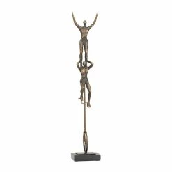 Outlet 😍 Grayson Lane 25-in x 5-in Contemporary Sculpture Brass Polystone 🔔