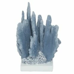 Coupon 👏 Grayson Lane 10-in x 7-in Coastal Sculpture Blue Polystone Coral 🧨