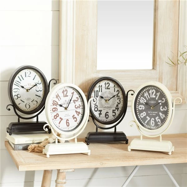 Buy ๐ Grayson Lane White and Black Analogue Round Tabletop Standard Clock - Set of 4 ๐งจ 2 Buy ๐ Grayson Lane White and Black Analogue Round Tabletop Standard Clock - Set of 4 ๐งจ - Image 2