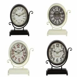 Buy 😍 Grayson Lane White and Black Analogue Round Tabletop Standard Clock - Set of 4 🧨