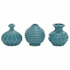 Wholesale ๐คฉ Grayson Lane 6-in x 6-in Modern Vase Blue Stoneware - Set of 3 ๐งจ
