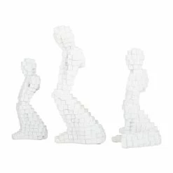 Promo ✔️ Grayson Lane 13-in x 6-in Contemporary Sculptures White Polystone - Set of 3 ⌛ -GRAYSON LANE Sales 2022 330858889 AlternateImage3 l