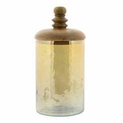 Hot Sale 😀 Grayson Lane Glam Decorative Jar Gold Glass - Set of 2 😍 -GRAYSON LANE Sales 2022 330858890 AlternateImage5 l