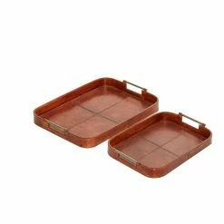 Hot Sale ๐ Grayson Lane Rustic Tray Brown Leather - Set of 2 ๐ 9 Hot Sale ๐ Grayson Lane Rustic Tray Brown Leather - Set of 2 ๐ -GRAYSON LANE Sales 2022 330858891 AlternateImage4 l