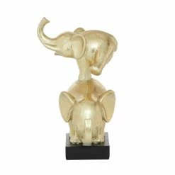 Brand new 🤩 Grayson Lane 10-in x 8-in Contemporary Elephant Sculpture Gold Polystone 🧨 -GRAYSON LANE Sales 2022 330858892 AlternateImage4 l