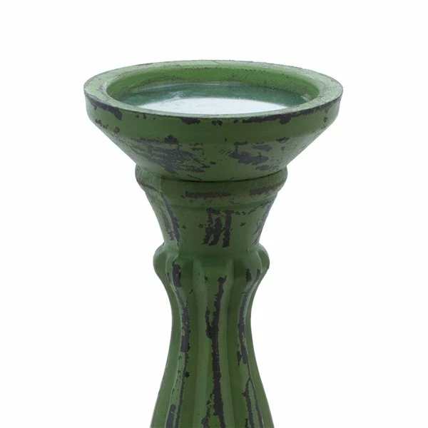 Cheap 🥰 Grayson Lane 3 Candle Green Wood Pillar Traditional Candle Holder - Set of 3 😀 3 Cheap 🥰 Grayson Lane 3 Candle Green Wood Pillar Traditional Candle Holder - Set of 3 😀 - Image 3