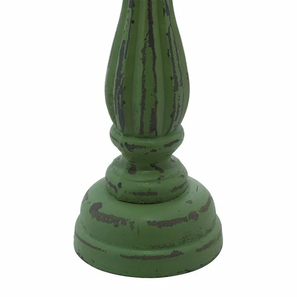 Cheap 🥰 Grayson Lane 3 Candle Green Wood Pillar Traditional Candle Holder - Set of 3 😀 4 Cheap 🥰 Grayson Lane 3 Candle Green Wood Pillar Traditional Candle Holder - Set of 3 😀 - Image 4