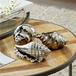 Cheap 🎁 Grayson Lane Silver Coastal Shell Sculpture Ceramic - Set of 3 💯 -GRAYSON LANE Sales 2022 330858898 AlternateImage1 l