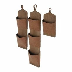 Flash Sale 👏 Grayson Lane Rustic Magazine Rack Holder Brown Leather - Set of 3 🧨 -GRAYSON LANE Sales 2022 330858901 AlternateImage4 l