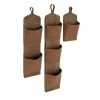Flash Sale 👏 Grayson Lane Rustic Magazine Rack Holder Brown Leather - Set of 3 🧨