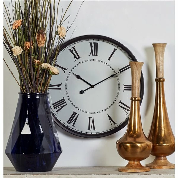 Buy π Grayson Lane White and Black Analogue Round Wall Standard Clock π 2 Buy π Grayson Lane White and Black Analogue Round Wall Standard Clock π - Image 2