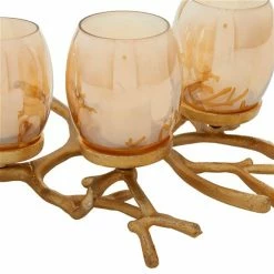 Deals ✔️ Grayson Lane 5 Candle Gold Metal Hurricane Coastal Candle Holder 🧨 -GRAYSON LANE Sales 2022 330858910 AlternateImage4 l