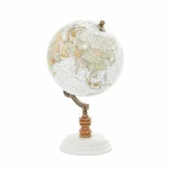Budget 🎉 Grayson Lane 11-in x 6-in Contemporary Globe White Marble and Metal ✨ -GRAYSON LANE Sales 2022 330858911 AlternateImage5 l
