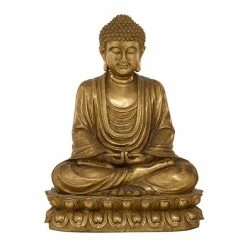Top 10 🎁 Grayson Lane 16-in x 12-in Glam Sculpture Gold Polystone Buddha ✨ -GRAYSON LANE Sales 2022 330858913 AlternateImage3 l
