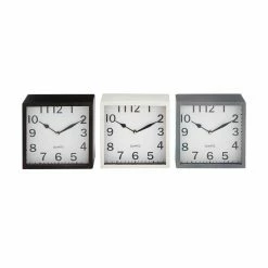 Cheapest 🥰 Grayson Lane Black and Grey Analogue Square Tabletop Standard Clock - Set of 3 🔥