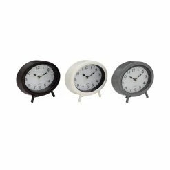 Best reviews of ⌛ Grayson Lane Black and Grey Analogue Oval Tabletop Standard Clock - Set of 3 ✔️ -GRAYSON LANE Sales 2022 330858922 AlternateImage5 l