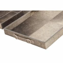 Buy 💯 Grayson Lane Traditional Tray Grey Wood - Set of 2 😀 -GRAYSON LANE Sales 2022 330858923 AlternateImage2 l