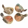 Outlet 🤩 Grayson Lane 9-in x 6-in Multicoloured Bird Rustic Sculpture Polystone - Set of 4 😉