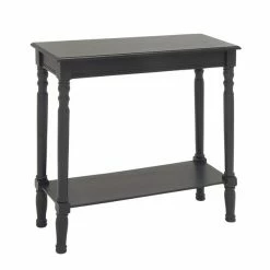 Cheapest 🛒 Grayson Lane 32-in x 32-in Wood Rustic Console Table - Black 🥰 -GRAYSON LANE Sales 2022 330858927 AlternateImage5 l