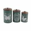 Budget ⌛ Grayson Lane Vintage Decorative Jar Green Tin - Set of 3 🎉