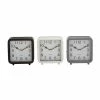 Flash Sale 💯 Grayson Lane Black and White Analogue Square Tabletop Standard Clock - Set of 3 🤩