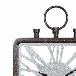 Outlet 🌟 Grayson Lane Grey and White Analogue Square Wall Standard Clock ✨ -GRAYSON LANE Sales 2022 330858931 AlternateImage4 l