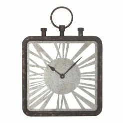 Outlet 🌟 Grayson Lane Grey and White Analogue Square Wall Standard Clock ✨ -GRAYSON LANE Sales 2022 330858931 AlternateImage5 l