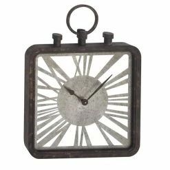 Outlet 🌟 Grayson Lane Grey and White Analogue Square Wall Standard Clock ✨