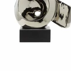 Promo 🎁 Grayson Lane 10-in x 10-in Modern Sculpture Silver Ceramic Twisted 🔥 -GRAYSON LANE Sales 2022 330858936 AlternateImage2 l