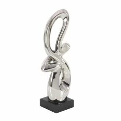 Coupon ⭐ Grayson Lane 18-in x 7-in Modern Sculpture Silver Ceramic Abstract 💯 -GRAYSON LANE Sales 2022 330858946 AlternateImage4 l