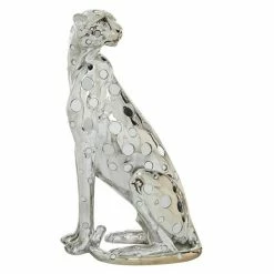 Hot Sale 🥰 Grayson Lane 16-in x 7-in Glam Sculpture Silver Polystone Leopard ✨ -GRAYSON LANE Sales 2022 330858951 AlternateImage3 l