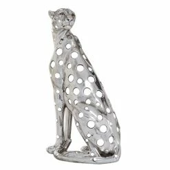 Hot Sale 🥰 Grayson Lane 16-in x 7-in Glam Sculpture Silver Polystone Leopard ✨