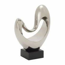 Hot Sale 👏 Grayson Lane 14-in x 10-in Modern Sculpture Silver Porcelain Abstract 😀 -GRAYSON LANE Sales 2022 330858952 AlternateImage3 l