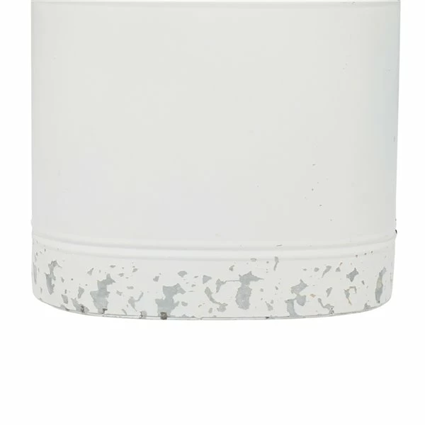 Top 10 💯 Grayson Lane Farmhouse White Metal Decorative Jar - Set of 2 👏 4 Top 10 💯 Grayson Lane Farmhouse White Metal Decorative Jar - Set of 2 👏 - Image 4