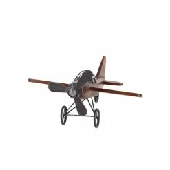 Outlet ✨ Grayson Lane 9-in x 16-in Vintage Sculpture Brown Wood Airplane 😀 -GRAYSON LANE Sales 2022 330858958 AlternateImage3 l