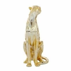New 🎉 Grayson Lane 16-in x 7-in Glam Sculpture Gold Polystone Leopard 😉 -GRAYSON LANE Sales 2022 330858960 AlternateImage3 l